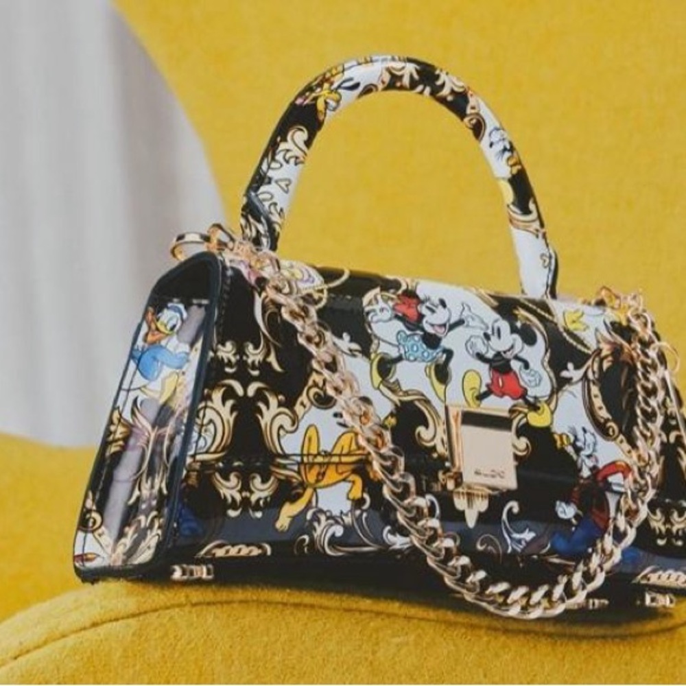 NWT ALDO Mickey Mouse blk patent purse